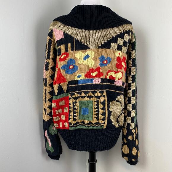 Vintage Handmade Abstract Chunky Knit Jacket - Picture 6 of 8